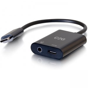 C2G USB C to AUX 3.5mm Audio Adapter w/ PD Charging - USB Type-C 54438