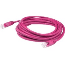 AddOn 15ft RJ-45 (Male) to RJ-45 (Male) Straight Pink Cat6 STP PVC Copper Patch Cable ADD-15FSLCAT6-PK