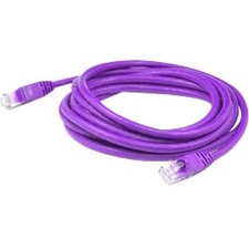 AddOn 1ft RJ-45 (Male) to RJ-45 (Male) Straight Purple Cat6 UTP PVC Copper Patch Cable ADD-1FCAT6-PE