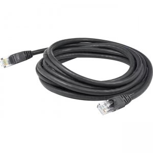 AddOn 1ft RJ-45 (Male) to RJ-45 (Male) Straight Black Cat6A UTP PVC Copper Patch Cable ADD-1FCAT6A-BK
