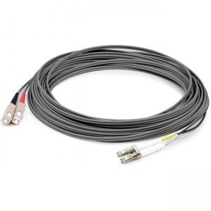 AddOn 2m LC (Male) to SC (Male) Gray OM1 Duplex Fiber OFNR (Riser-Rated) Patch Cable ADD-SC-LC-2M6MMF
