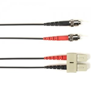 Black Box Fiber Optic Duplex Patch Network Cable FOLZH62-002M-STSC-BK