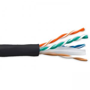 ENET Cat5e Solid 24AWG 4Pair, 350 MHz Copper Cable UTP CMR Jacket 1000ft, Black C5E-SOBK-1K-ENC