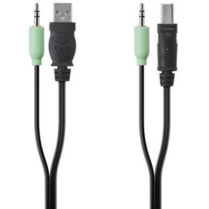 Belkin TAA USB/AUD SKVM CBL, USB A/B, 3.5mm AUDIO F1D9022B06T