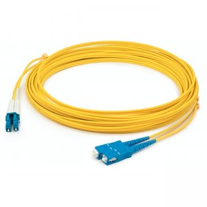 AddOn 1m LC (Male) to SC (Male) Straight Yellow OS2 Duplex Plenum Fiber Patch Cable ADD-SC-LC-1M9SMFP