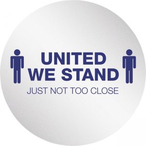 deflecto StandSafe 20" Personal Spacing Disks - United We Stand PSDD20UWS/6 DEFPSDD20UWS6