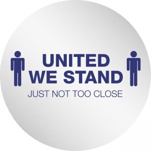 deflecto StandSafe 20" Personal Spacing Disks - United We Stand PSDD20UWS/50 DEFPSDD20UWS50