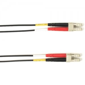 Black Box OM3 50/125 Multimode Fiber Patch Cable OFNP Plenum LC-LC BK 4M FOCMP10-004M-LCLC-BK