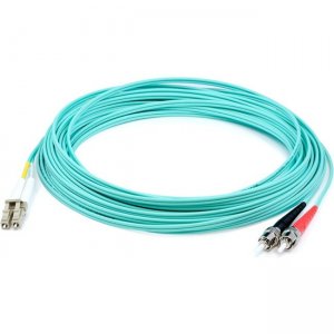 AddOn 30m LC (Male) to ST (Male) Straight Aqua OM4 Duplex Plenum Fiber Patch Cable ADD-ST-LC-30M5OM4P