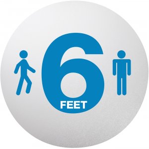 deflecto StandSafe 6 Feet Apart Spacing Disks PSDD20SIXF50 DEFPSDD20SIXF50