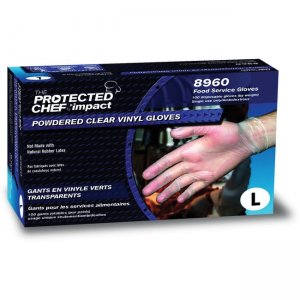 Protected Chef Disposable Powdered Vinyl Gloves 8960L PDF8960L