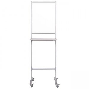 Bi-silque Mobile Glass Panel Divider w/Passthrough SUP3503