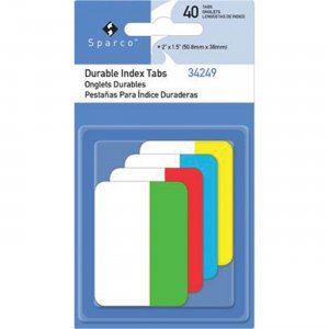 Sparco Durable Index Tabs 34249 SPR34249