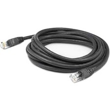 AddOn 14ft RJ-45 (Male) to RJ-45 (Male) Black Cat6 Straight STP PVC Copper Patch Cable ADD-14FCAT6S-BK