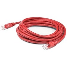 AddOn 25ft RJ-45 (Male) to RJ-45 (Male) Straight Red Cat6 UTP PVC Copper Patch Cable ADD-25FCAT6-RD