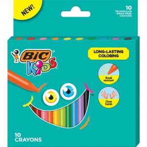BIC Triangular Crayons BKPCTP10AST BICBKPCTP10AST