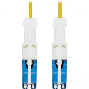 Tripp Lite 400Gb Duplex Singlemode 9/125 OS2 Fiber Optic Cable, Yellow, 1 m N381C-01M