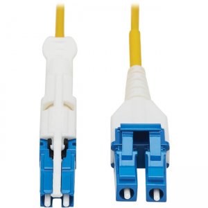 Tripp Lite 400Gb Duplex Singlemode 9/125 OS2 Fiber Optic Cable, Yellow, 1 m N381L-01M