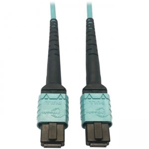 Tripp Lite 400G Multimode 50/125 OM4 Fiber Optic Cable, Aqua, 3 m N846D-03M-24AAQ