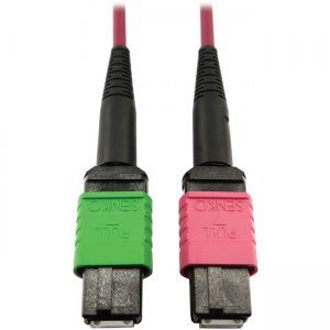 Tripp Lite 400G Multimode 50/125 OM4 Fiber Optic Cable, Magenta, 5 m N846D-05M-16BMG