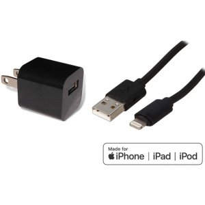 4XEM iPhone 3ft Charger Combo (Black) 4XAPPLKIT3BK