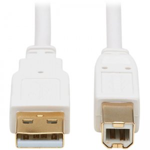 Tripp Lite USB-A to USB-B Antibacterial Cable (M/M), USB 2.0, White, 6-ft. (1.83 m