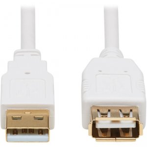 Tripp Lite USB-A Antibacterial Extension Cable (M/F), USB 2.0, White, 6-ft. (1.83 m) U024AB-006