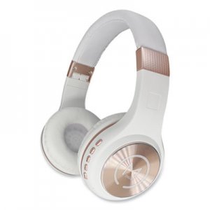 Morpheus 360 SERENITY Stereo Wireless Headphones with Microphone, White with Rose Gold Accents MHSHP5500R HP5500R