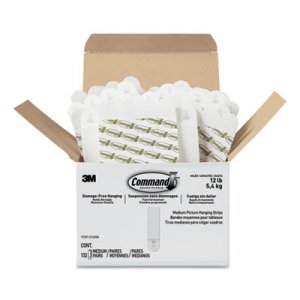 Command Picture Hanging Strips, Value Pack, Medium, Removable, 0.75" x 2.75", White, 132 Pairs/Pack MMM17201S132NA 17201-S132NA