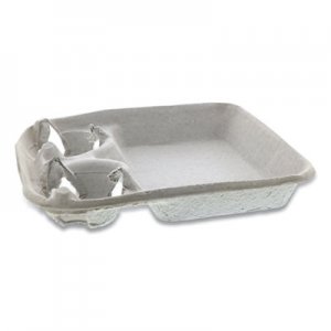 Pactiv EarthChoice Two-Cup Carrier with Food Tray, 8-24 oz, Two Cups, 200/Carton PCTYM527535 YM527535