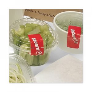 National Checking Company SecureIT Tamper Evident Food Container Seal, "Secure It", 1 x 3, Red, 250/Roll, 2 Rolls/Pack
