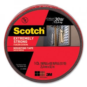 Scotch Extreme Mounting Tape, 1" x 11.1 yds, Black MMM24403723 414LONGDC