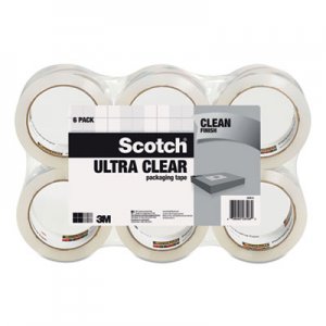 Scotch Ultra Clear Packaging Tape, 3" Core, 1.88" x 54.6 yds, 6/Pack MMM24343710 3250-6
