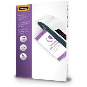 Fellowes Glossy Pouches - 3 mil, Legal, 100 pack 52455 FEL52455
