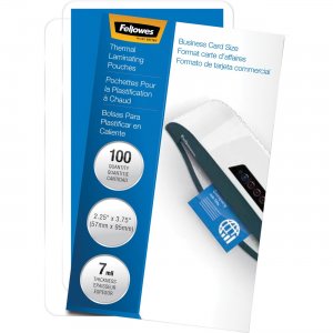 Fellowes Glossy Pouches - Business Card, 7 mil, 100 pack 52059 FEL52059