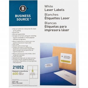Business Source Shipping Label 21052 BSN21052