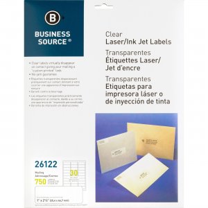 Business Source Clear Mailing Label 26122 BSN26122