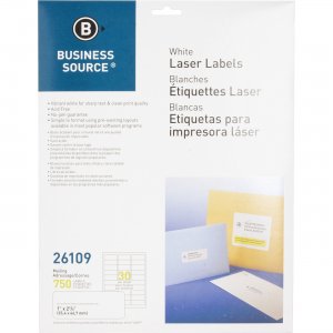 Business Source Mailing Laser Label 26109 BSN26109