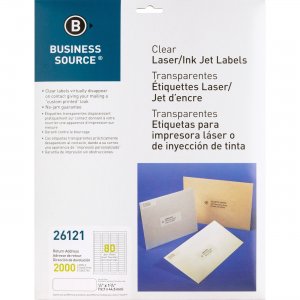 Business Source Clear Address Label 26121 BSN26121