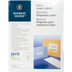 Business Source Mailing Laser Label 26115 BSN26115