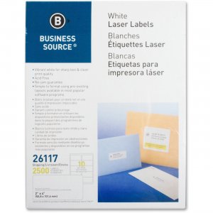 Business Source Mailing Laser Label 26117 BSN26117