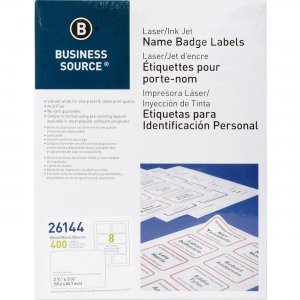 Business Source Laser/Inkjet Name Badge Label 26144 BSN26144