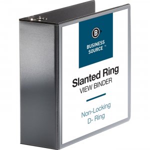Business Source Basic D-Ring View Binder 28450 BSN28450