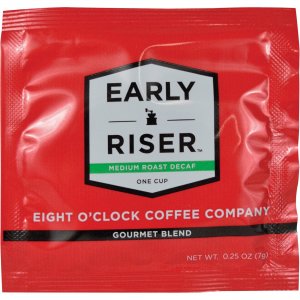 Eight O'Clock Coffee Early Riser Medium Roast Decaf Coffee Soft Pod CCFEOC1D CFPCCFEOC1D
