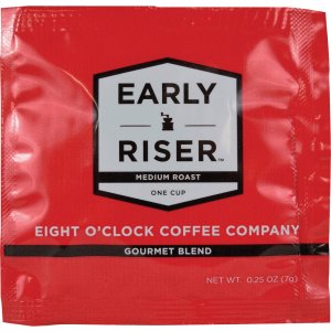 Eight O'Clock Coffee Early Riser Medium Roast Regular Coffee Soft Pod CCFEOC1R CFPCCFEOC1R