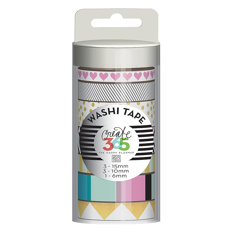 Me and My Big Ideas Washi Tape Tube, Black and White WTT-09 WTT-09
