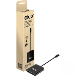 Club 3D USB3.2 Gen2 Type-C(DP Alt-Mode) to DisplayPort Dual Monitor 4K60Hz M/F MST Hub CSV