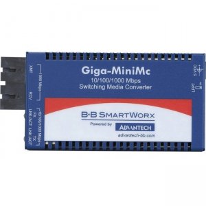 Advantech 10/100/1000Mbps Miniature Media Converter with LFPT IMC-370-MMST-PS-B