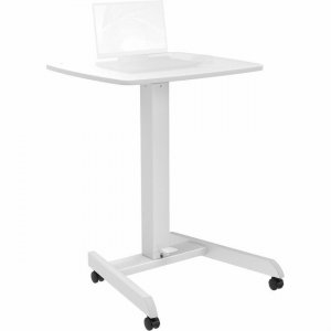 CTA Digital Height-Adjustable Rolling Desk with 2 Grommet VESA Mounts PAD-ARLTD