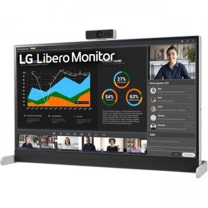LG 27-inch QHD Libero Monitor with Detachable Full HD Webcam 27BQ70QC-S